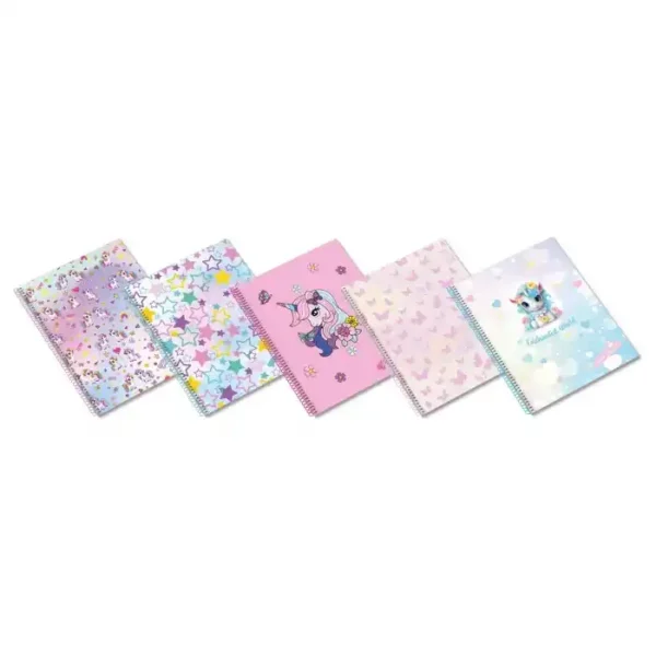Caderno Espiral Capa Dura Ambar Pet Friends Unicórnio Believe in Dreams".