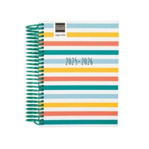 Agenda escolar semanal a vista 2025/26 espiral finocam