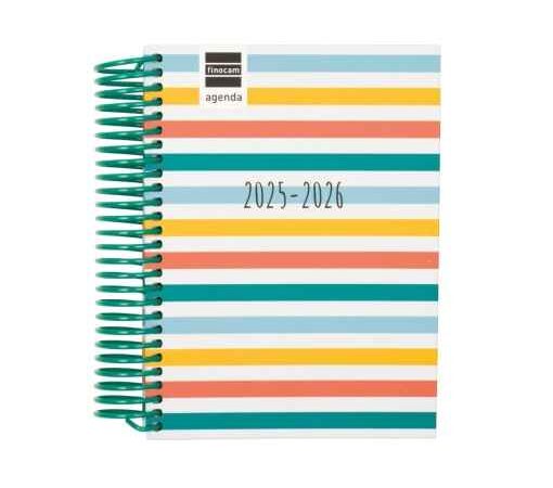 Agenda escolar semanal a vista 2025/26 espiral finocam