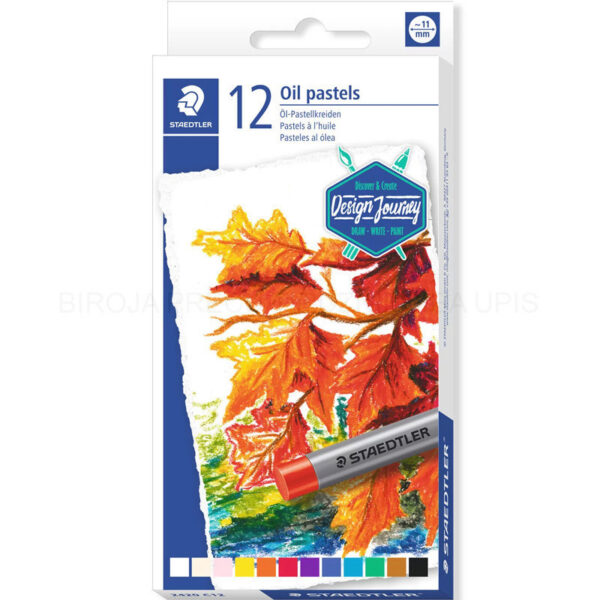 Caixa de pastéis de óleo Staedtler Design Journey com 12 cores". 4006608200787