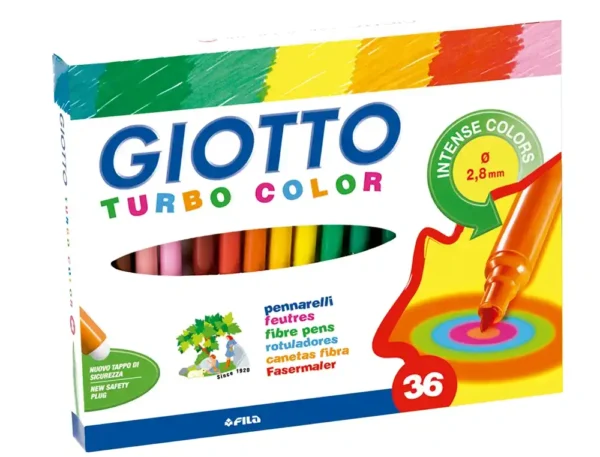 MARCADOR FELTRO GIOTTO CAIXA COM 36 CORES MARCADOR FELTRO GIOTTO CAIXA COM 36 CORES