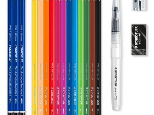 Caixa de 18 peças de cor aguareláveis Staedtler hexagonal 4007817066843