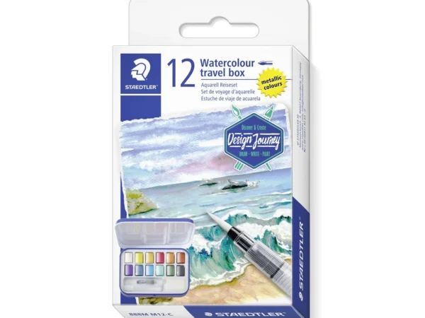 Aguarela Staedtler - Travel Box Metallic Colours, 12 pastilhas - Image 1
