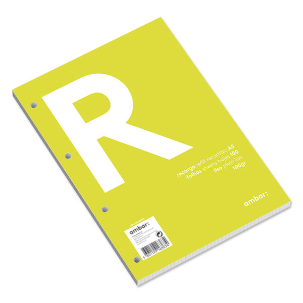 Recarga Ambar A4: Refil de Papel com 4 Furos (100g/m²) Recarga Ambar A4: Refil de Papel com 4 Furos (100g/m²)