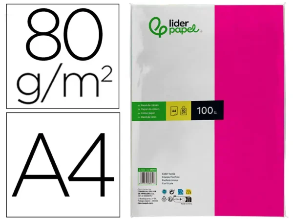 PAPEL DE COR LIDERPAPEL DIN A4 80 GR