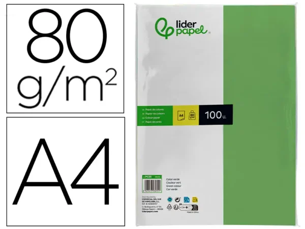 PAPEL DE COR LIDERPAPEL DIN A4 80 GR