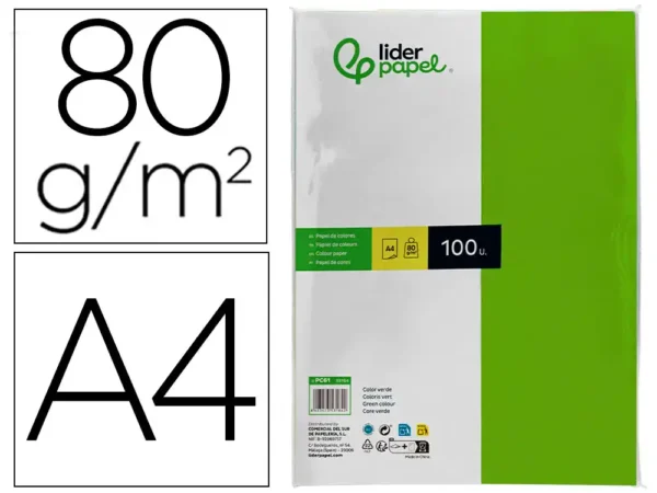PAPEL DE COR LIDERPAPEL DIN A4 80 GR