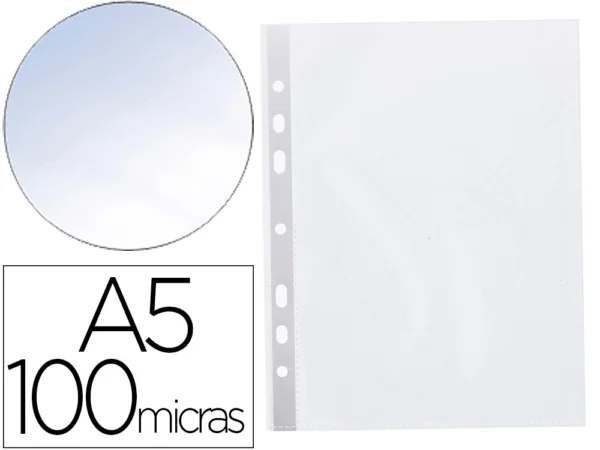 BOLSA CATALOGO/MICA Q-CONNECT DIN A5 100 MICRONS CRISTAL BOLSA DE 10 UNIDADES - Image 1