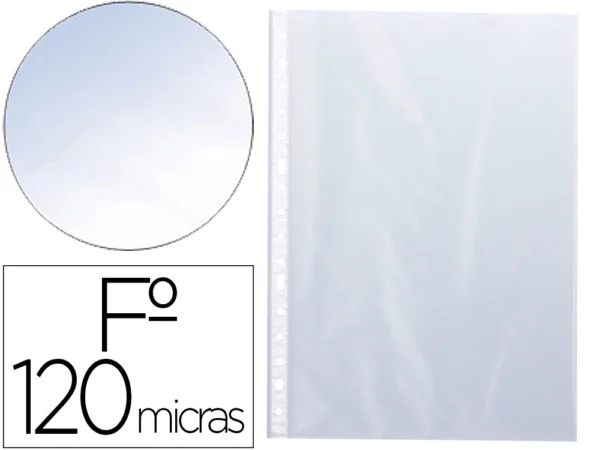 BOLSA CATALOGO/MICA Q-CONNECT DIN A4 120 MICRONS CRISTAL BOLSA DE 10 UNIDADES