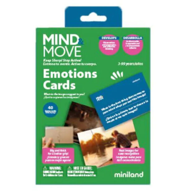 Descubra o Emotions Cards: baralho terapêutico com imagens reais para desenvolver inteligência emocional em sessões de psicologia e fonoaudiologia.
