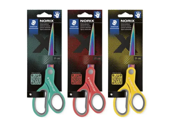 TESOURA STAEDTLER NORIX 965 AÇO INOXIDÁVEL CABO ERGONÓMICO COMPRIMENTO 21 CM