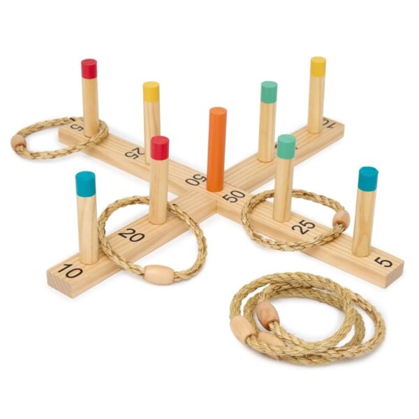 Brinquedo de madeira Ring Challenge para coordenação motora