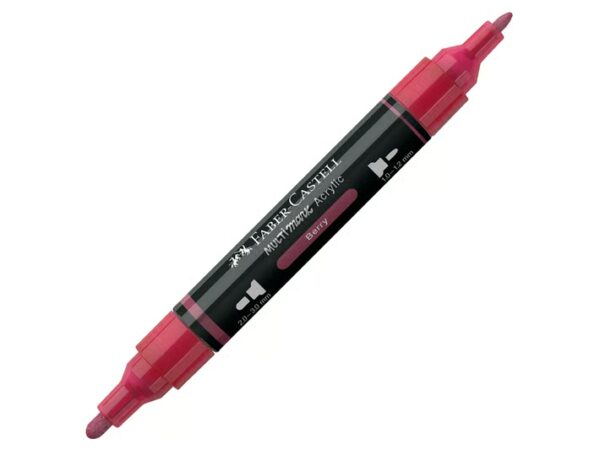 Marcador acrílico Faber-Castell Multimark, nº 433, vermelho frutado