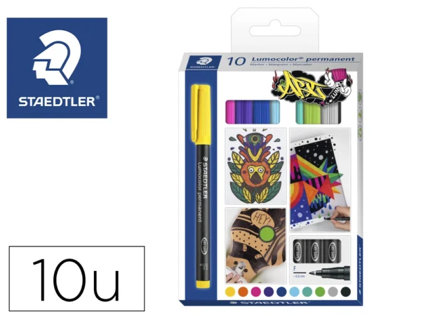 marcadores-permanentes-staedtler-lumocolor-10-cores