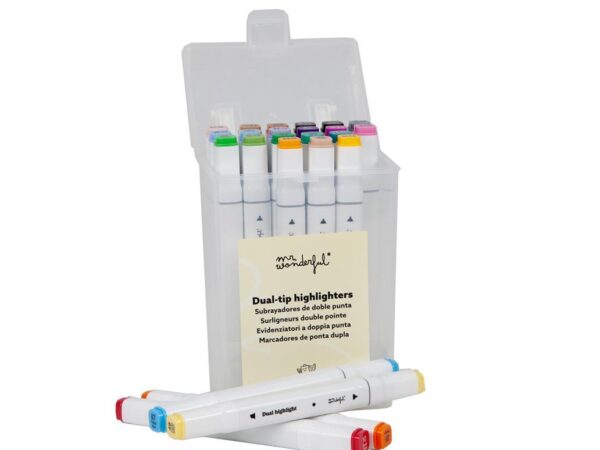 Conjunto de 24 Marcadores de Dupla Ponta Mr. Wonderful