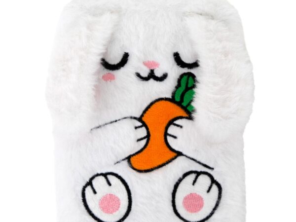 Caderno peluche amarelo em formato de pintainho tamanho A6