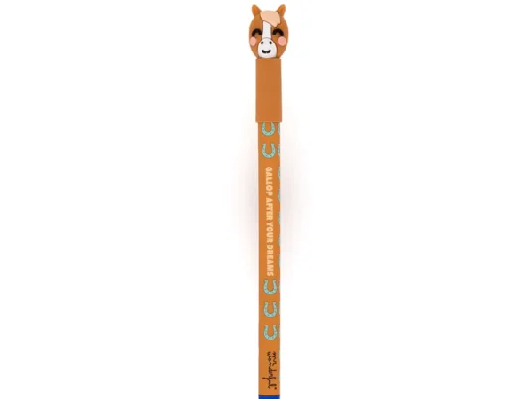 Caneta apagável azul personagem cavalo Bo-Bo