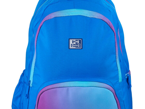 Mochila Oxford Gradient Ocean azul e rosa com degradê