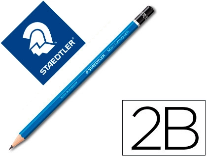Lápis de grafite Staedtler Mars Lumograph 2B para desenho profissional