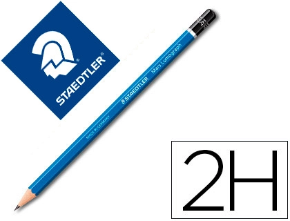 Lápis de grafite azul STAEDTLER Mars Lumograph 100 grau 2H para desenho técnico