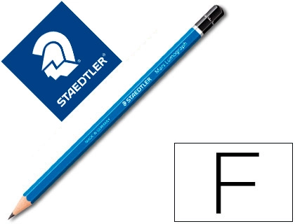 Lápis de grafite azul STAEDTLER Mars Lumograph 100 grau F para desenho técnico