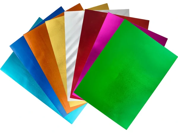 Folha de borracha EVA metálico Liderpapel para artesanato.