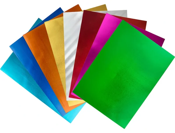 Folha de borracha EVA metálico Liderpapel para artesanato.