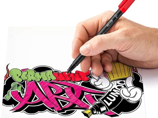 Conjunto de 10 marcadores permanentes Staedtler Lumocolor ponta fina cores sortidas