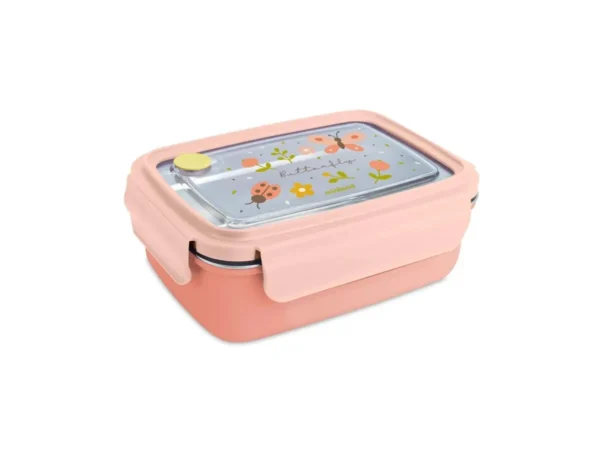 CAIXA DE ALMOÇO 800ML EM ACO iNOXIDAVEL MINILAND