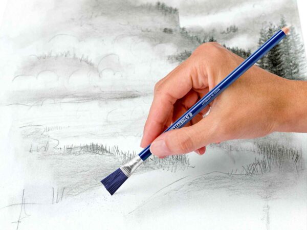Lápis Borracha Staedtler Mars Rasor com pincel para desenho de precisão