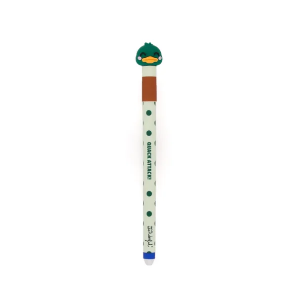 Caneta apagável azul personagem o pato Bo-Bo