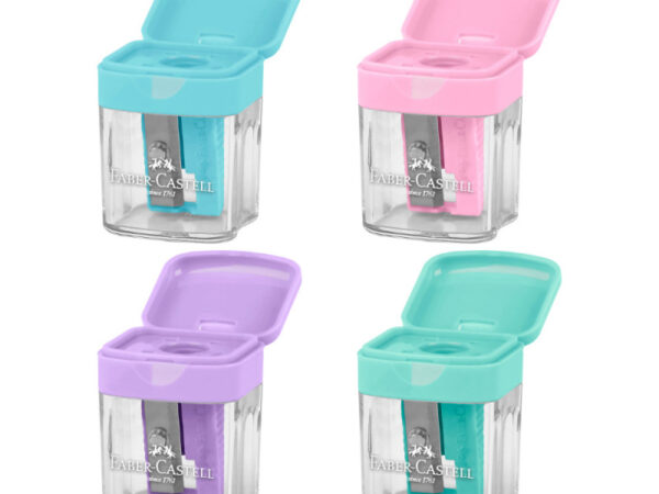 afia c/deposito faber castell mini box em 4 cores pastel