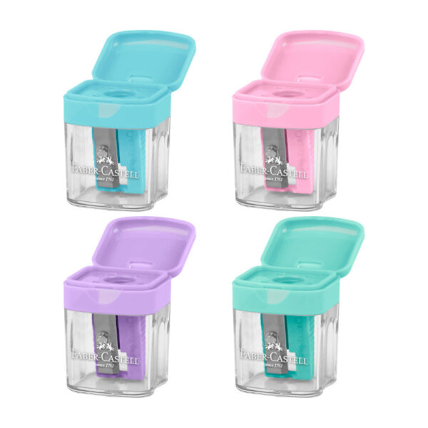 045.4365 afia c/deposito faber castell mini box em 4 cores pastel