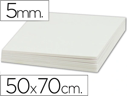 Cartão pluma branco 5mm 50x70cm para maquetes e fotografia