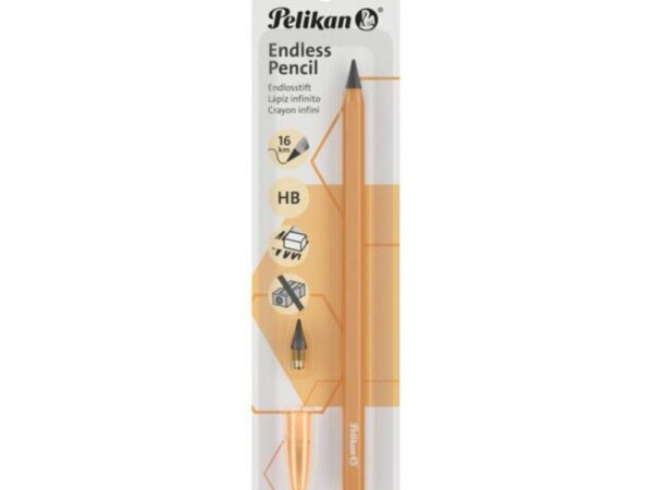 Compre o Lápis Infinito Pelikan Endless Pencil Amber HB. Escreva até 16km sem afiar! Corpo em alumínio premium, apagável e ecológico. Portes rápidos.