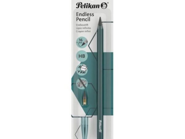 Compre o lápis infinito pelikan Endless Pencil Petrol HB. Escreva até 16km sem afiar! Corpo em alumínio premium, apagável e ecológico. Garanta já o seu.