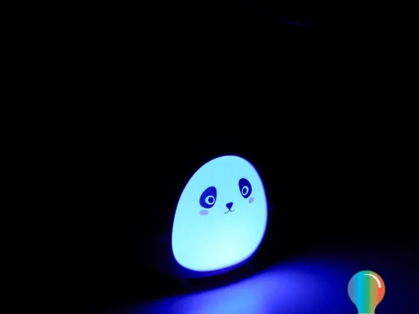 Lâmpada LED Infantil Panda Verde modos de iluminação