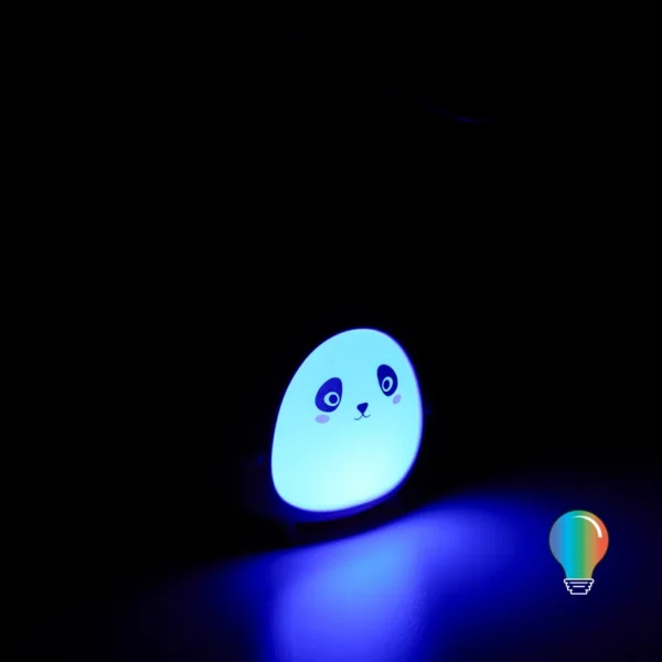 Lâmpada LED Infantil Panda Verde modos de iluminação