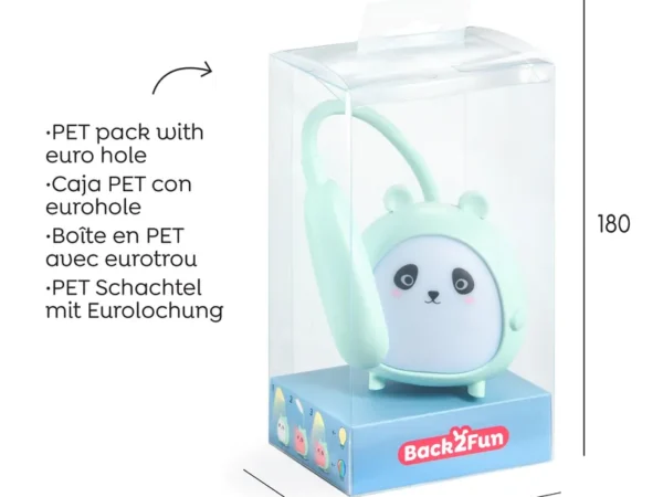 Lâmpada LED Infantil Panda Verde luz de presença