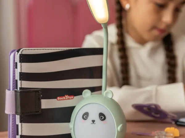 Lâmpada LED Infantil Panda Verde haste flexível