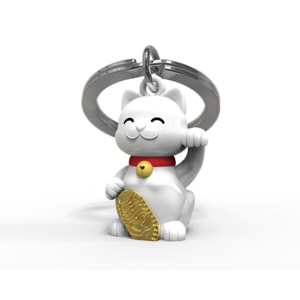 Compre o porta chaves gato da sorte da marca meta[l]morphose [1]. Design premium 3D em liga de zinco com detalhes em dourado e vermelho [2, 5]. Garanta já o seu amuleto!