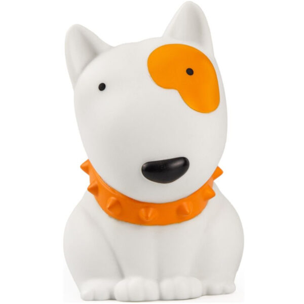 Luz de Presença Mini Cão Dhink branca acesa no quarto infantil.