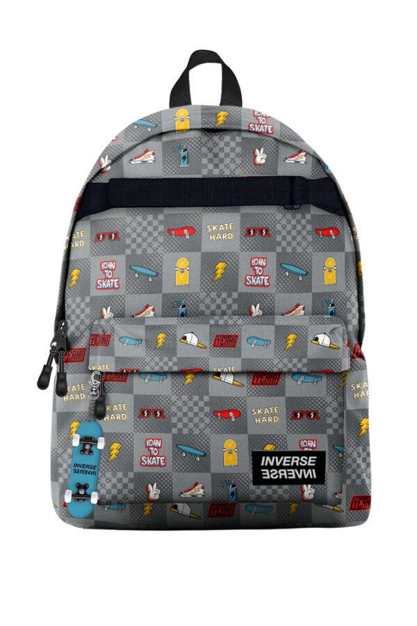 5601199164624 (1) Compre a Mochila Escolar Juvenil Fingerboard Teen Inverse da Ambar. Inclui porta-chaves de skate, alças ergonómicas acolchoadas e o melhor design urbano.