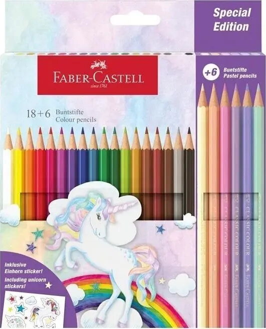 4005401112211 Lápis de Cor Faber-Castell Unicórnio 18+6