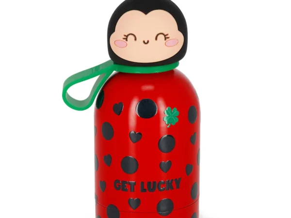 Compra a Garrafa Térmica Legami Ladybug de 310ml. Mantém as bebidas frias por 24h e quentes por 12h. Ideal para a escola, livre de BPA e com design de joaninha.