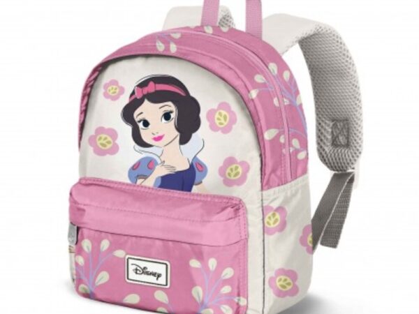 Compre a mochila branca de neve pré-escolar Disney Flower da Karactermania. Um modelo acolchoado com 27cm, ideal para o conforto no infantário!