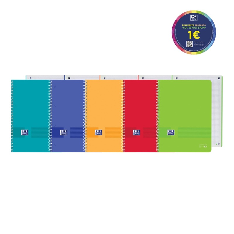 Caderno Espiral Oxford European Book Quadricolado A4