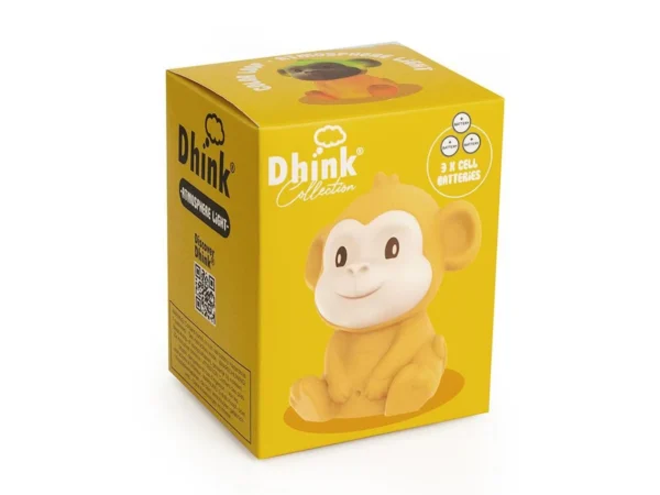 Caixa original da marca com a Luz de Presença Mini Macaco Dhink.