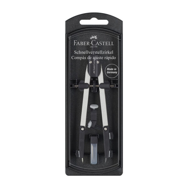 Compasso de ajuste rápido Faber-Castell no estojo original. Compasso de ajuste rápido Faber-Castell no estojo original.