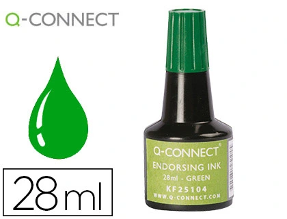 Frasco de tinta para carimbo Q-Connect 28ml